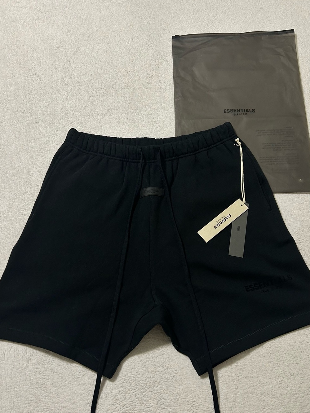Essentials Fear of God Stretch Limo Black Shorts